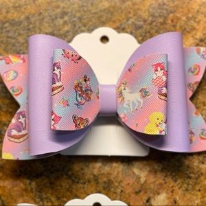 Sold— Faux leather bow
